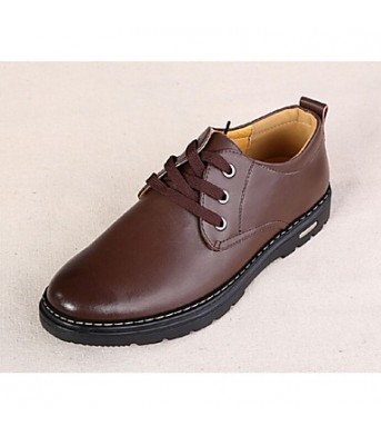 Men's Shoes Casual Leather Oxfords Brown  